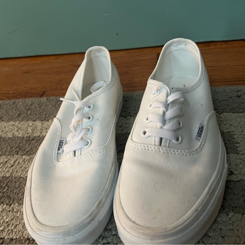 Vans Classic White Lace-Up Sneakers